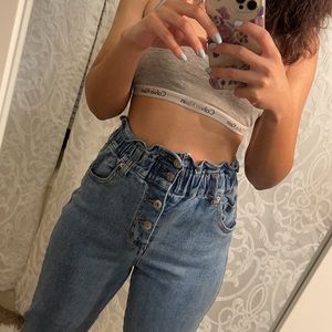 High waisted jeans